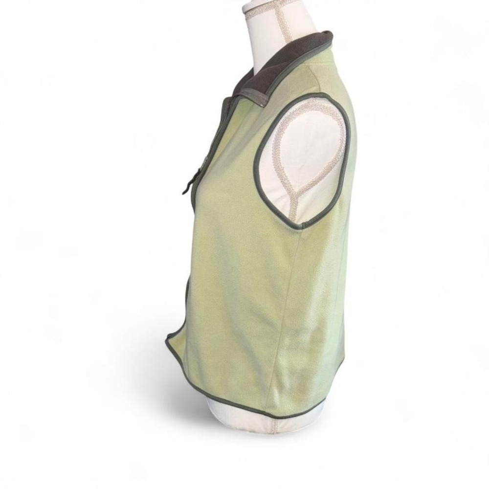 Old Navy Pale Mint Green w/Gray trim zip up vest‎ Ladies Medium - Picture 2 of 6